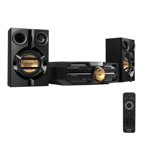 Музыкальный центр PHILIPS FXD18/51,DVD,DivX,VCD,MP3-CD,CD(RW),вых.мощность 300 Вт,USB,Bluet.,NFC,чер