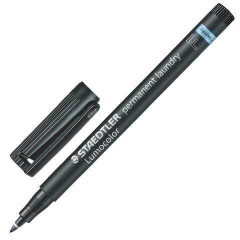 Маркер нестираемый для ткани STAEDTLER (Штедлер) "Lumocolor", круглый, 0,6 мм, черный, 319 LM F-9