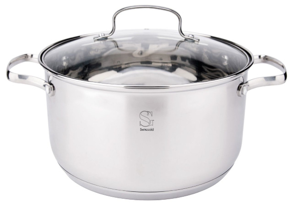 Кастрюля с крышкой "Swsgold", SG-18034 Venus (6) 6.1k 24*13см