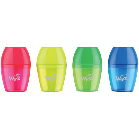 Точилка BEIFA (Бэйфа) с контейнером , овальная, пластиковая, ассорти, APS105