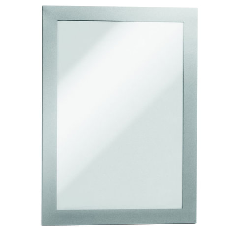 Рамки д/рекл. и объявл. DURABLE (Германия), КОМПЛЕКТ 2шт, DURAFRAME, настен, магн, A4,самокл, сереб