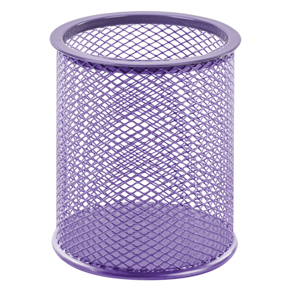 Подставка-органайзер BRAUBERG "Germanium" металлическая, кругл. основан, 94х81мм, фиолетов, 231981