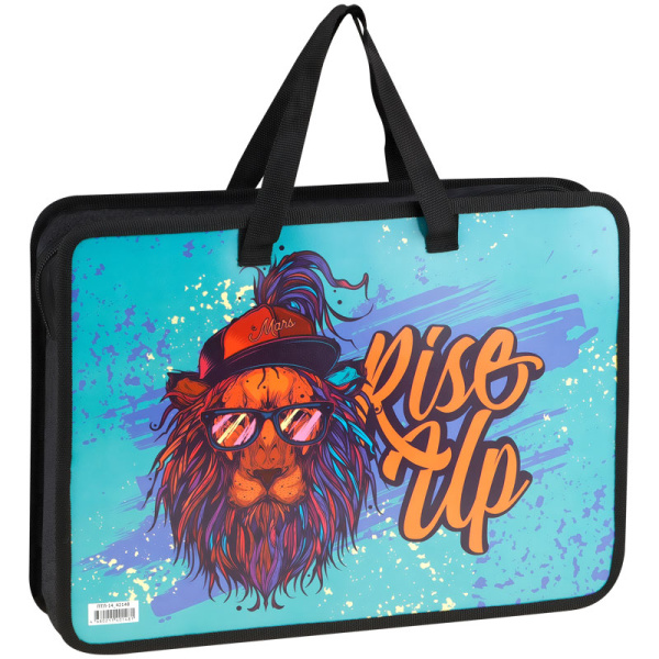 Папка с ручками А4 ArtSpace "Leo", пластик, на молнии, 45мм