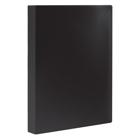 Папка 30 вклад. STAFF эконом, черная, 0,5мм, 225697