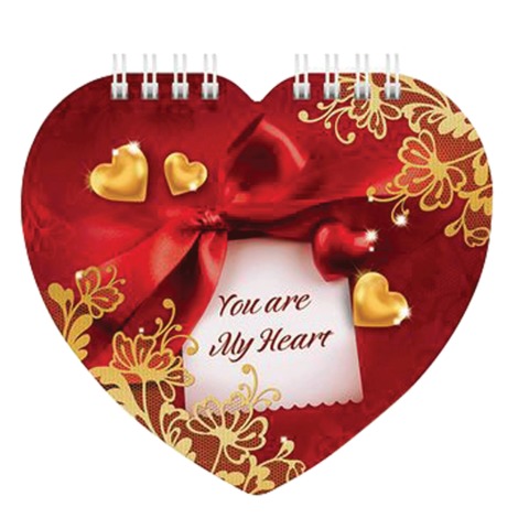 Блокнот А6 60л., гребень, фигурная высечка, HATBER, Ты мое сердечко…, 60Б6Агр_14459 (B199909)