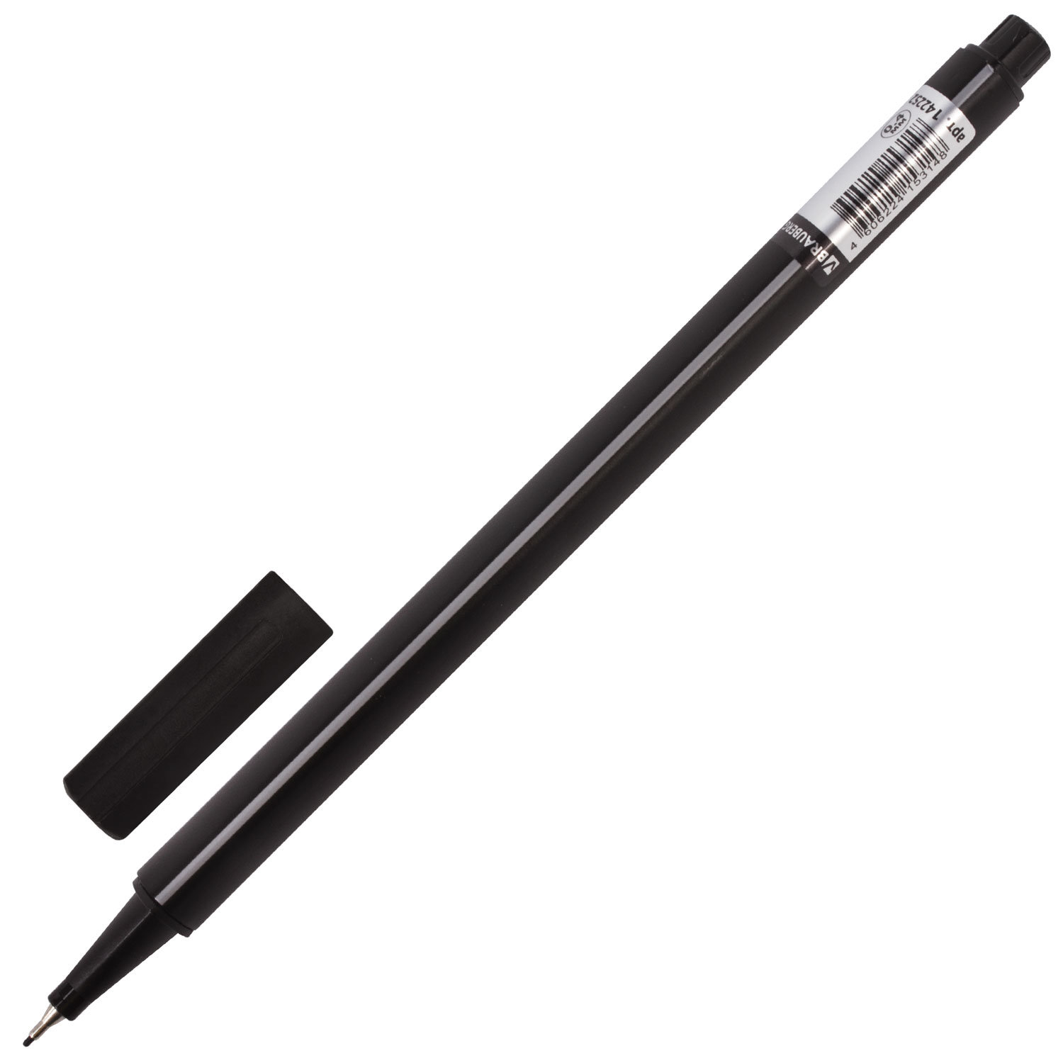 Ручка капиллярная BRAUBERG "Aero", ЧЕРНАЯ, трехгранная, металлический наконечник, линия письма 0,4мм