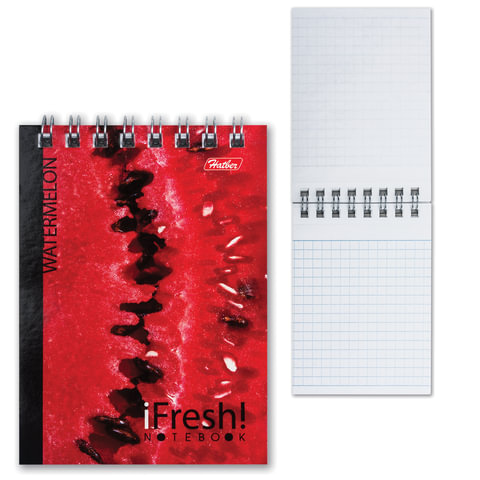 Блокнот А7, 65*100мм, 40л. "Хатбер", гребень, iFRESH (Ассорти), 40Б7B1гр(B155233)