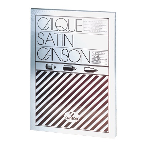 Калька CANSON Microfine А4, 70-75г/м, 100л, белая, атласная, д/ручных работ(0017118),ш/к 71184