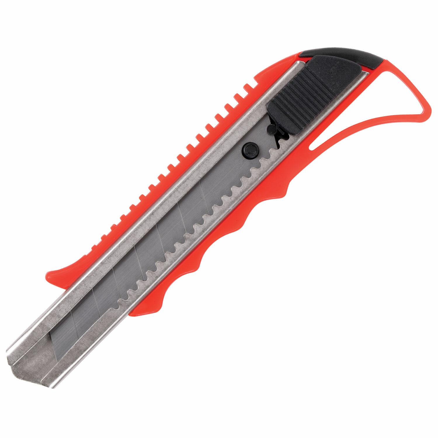 Нож универсальный 18 мм STAFF "PRO", усиленный, металлические направляющие, автофиксатор, ассорти, 2