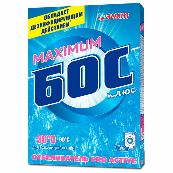 Средство для отбеливания и чистки тканей БОС плюс Maximum 600г, порошок, ш/к 00332