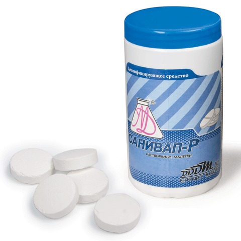 Средство дезинфицирующее САНИВАП-Р, 1кг, таблетки 300шт, ш/к 30148 