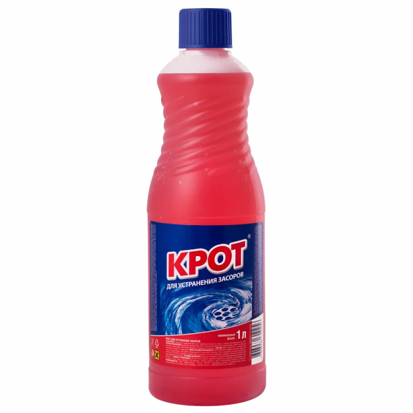 Средство для прочистки канализационных труб 1л КРОТ, 4000031