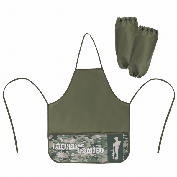 Фартук с нарукавниками BRAUBERG, 45x54 см, 3 кармана, Patriot, 270394