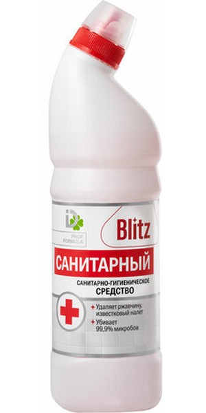 Средство для уборки сантехники и туалета 1000 г САНИТАРНЫЙ BLITZ, гель, 8000023