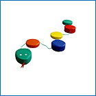 Змейка-шагайка Круги  (D25, h-4,5-8 см) – 6 шт.