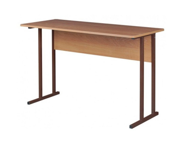 Стол ученический 2-местный 1200*500*700 6гр. , клен, м/к коричн, закругленные углы