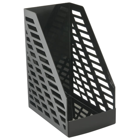 Лоток вертикальный для бумаг СТАММ "XXL", ширина 160 мм, черный, ЛТ901