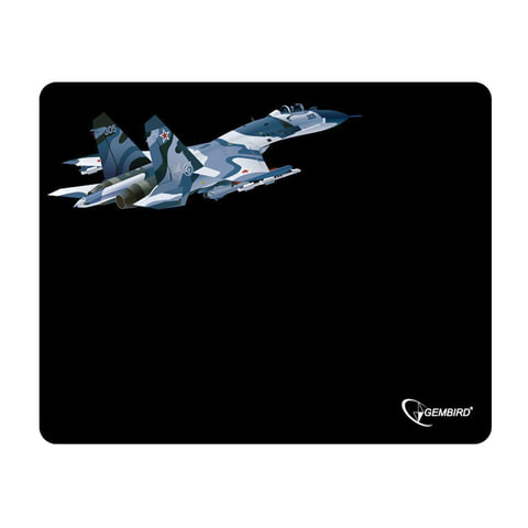 Коврик для мыши GEMBIRD MP-GAME8 "Самолет", ткань+резина, 250x200x3мм,  черный, MP-GAME8