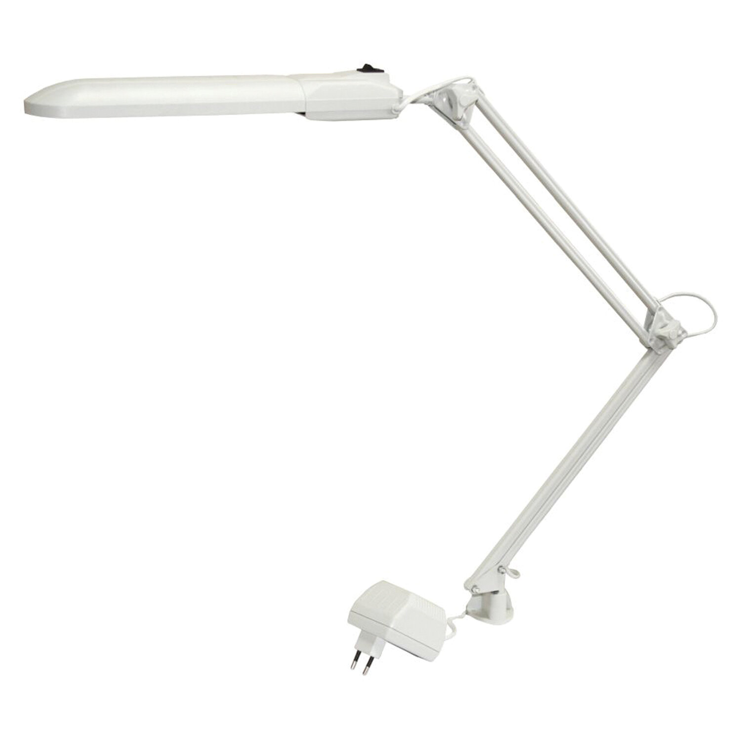 Светильник настольный Дельта 1 на струбцине (без подставки), БЕЛЫЙ