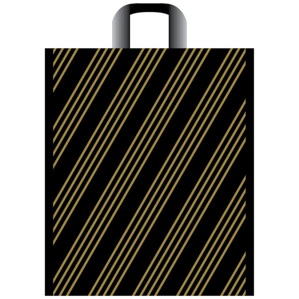 Пакет с петлевой ручкой Артпласт "Золотая полоса", 38*45+4см, 35мкм ПТЛ06202