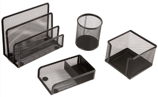 Настольный набор из металла Berlingo "Steel&Style", 4 предмета, черный