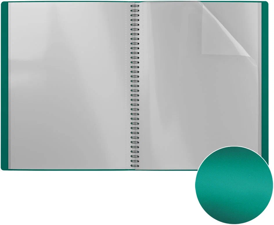 Папка файловая пластиковая на спирали ErichKrauseR Matt Ice Metallic, c 20 карманами, A4, 49961