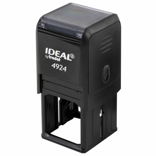 Оснастка д/печати и штампа оттиски D=40 и 40*40 син., TRODAT 4924,крышка, корпус квадратный, черный