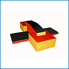 Комплекс «Формула В» Опора (60х50х30) - 2 шт., балка полукруглая (120х30х30) – 1 шт., мат (180х60х7)