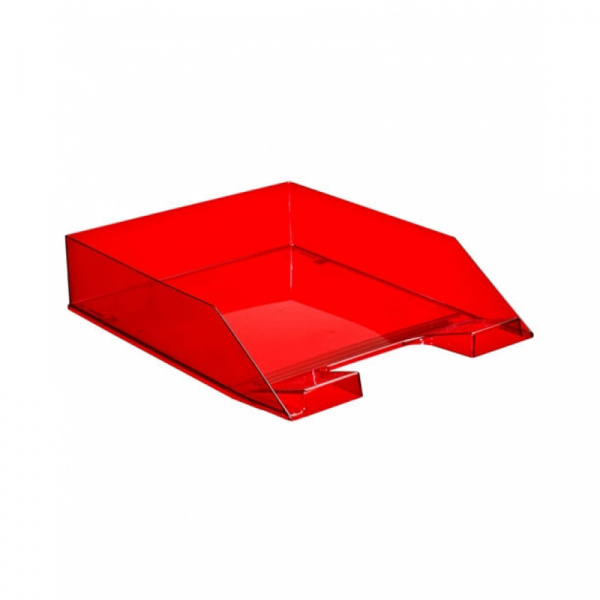 Лоток для бумаг горизонтальный Стамм "Каскад", темно-красный вишня