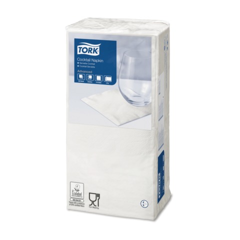 Салфетки TORK Big Pack, 24х23,8, 200шт., 2-х сл., белые, 477534