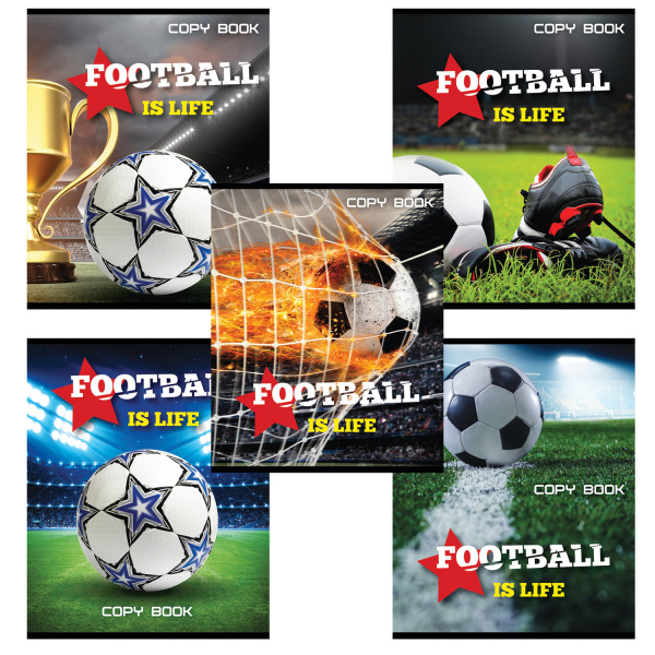 Тетрадь 48л. клетка BRAUBERG, выборочный лак, МИРОВОЙ ФУТБОЛ