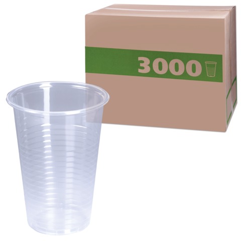Одноразовые стаканы, 100шт., пластиковые0,2л, прозрач,ПП,хол/гор,шк0007/0009