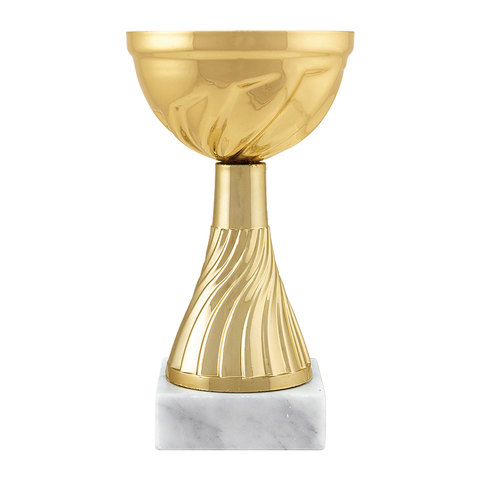 Кубок металлический "Мирабелла"(ш80*г80*150мм) основание мрамор, золото, 8975-150-000