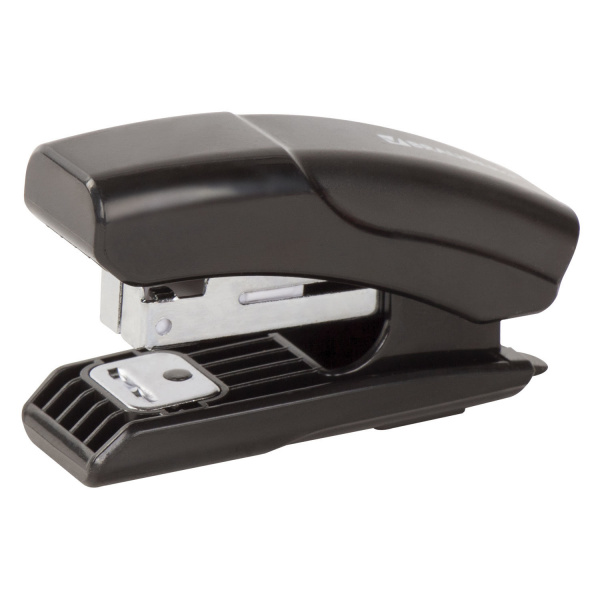 Степлер №10 МИНИ BRAUBERG "Black Jack", до 12 листов, антистеплер, черный, 227761