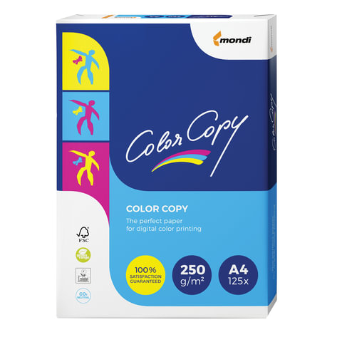 Бумага COLOR COPY белая А4,250г/м 125л.д/полноцв.печ. класс"А++"Австрия, белизн 161%(CIE), ш/к 43775