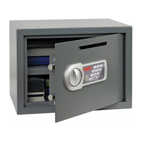 Сейф депозитный (мебельн.) облегченн. констр. ONIX LS-25D (в250*ш350*г250мм;7,5кг), эл.замок