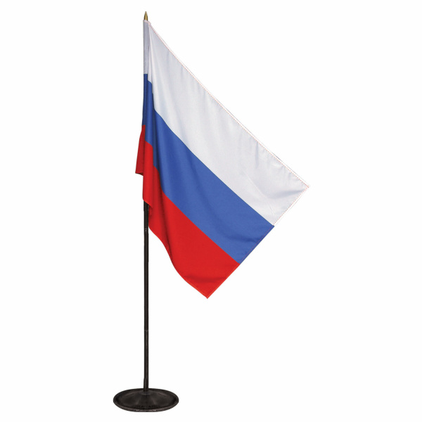 Флаг России напольный с флагштоком, высота 2,25 м, полотно: 90х135 см