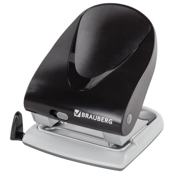 Дырокол BRAUBERG "Geschaft" большой, на 40 листов, черный, 224341 Дырокол BRAUBERG "Geschaft" большой, на 40 листов, черный, 224341