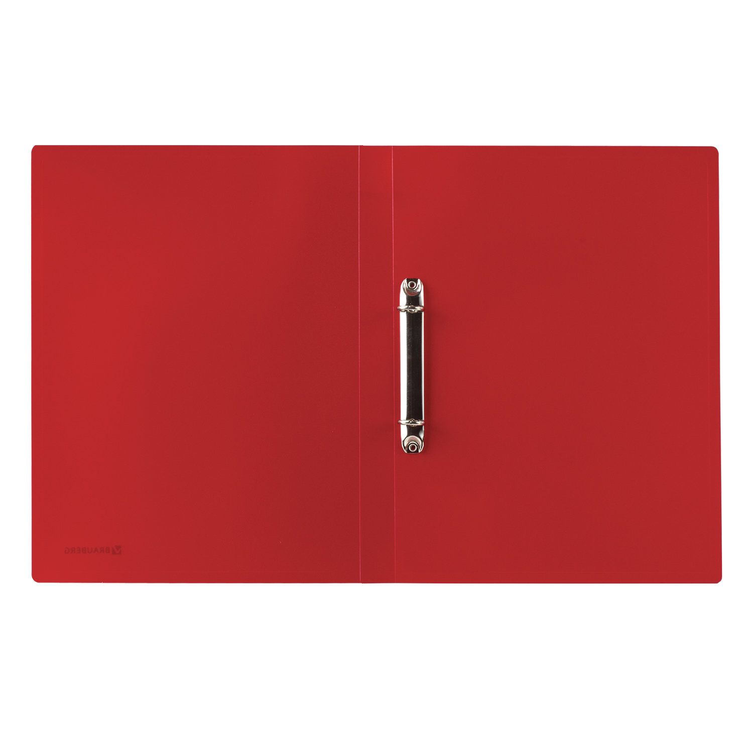Папка на 2 кольцах BRAUBERG "Office", 25 мм, красная, до 170 листов, 0,5 мм, 98170