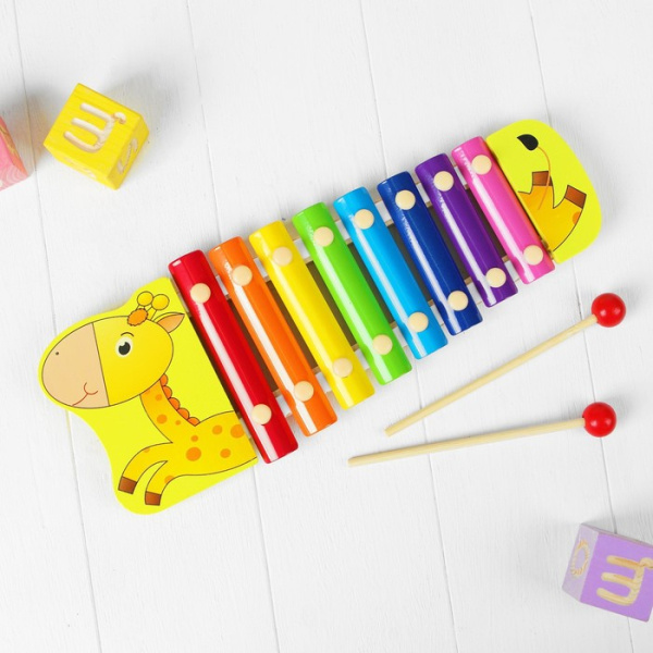 Музыкальная игрушка «Металлофон. Жираф», 8 тонов Музыкальная игрушка «Металлофон. Жираф», 8 тонов