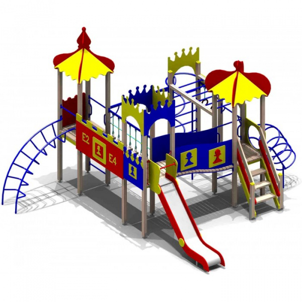 ДИК "Шахматы", Н г.=1,5 (нерж.) (6-12 лет) 7200х6300 мм, Н=4250 мм, Н горки 1250мм, 1550 мм