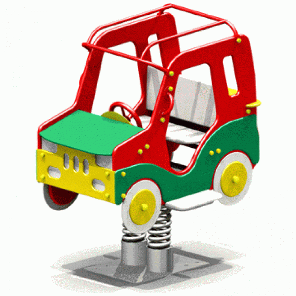 Качалка на пружине "Джип" 3-10 Лет. 1208х860 мм, Н=1060 мм, Н сидения=530 мм