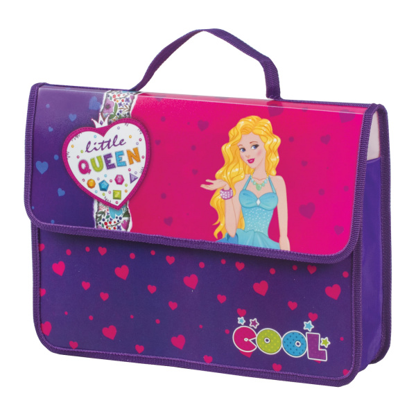 Папка с ручками, А4, пластиковая, на липучке, широкая, "Красотка", ПМ-А4-23, ш/к 77002