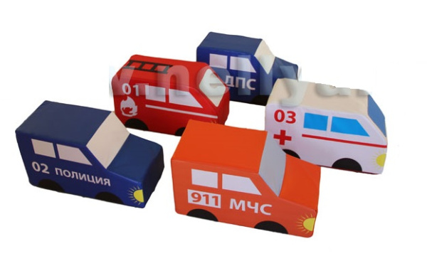 Мягкие игровые модули "Машины" (пожарная машина)