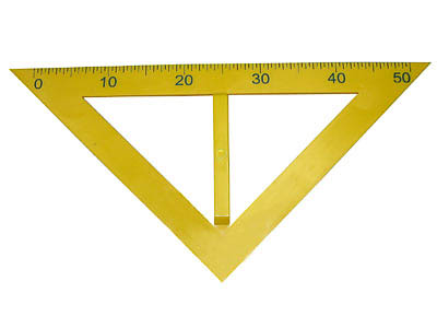 Угольник классный пластмассовый (45 и 45 градусов), 6321