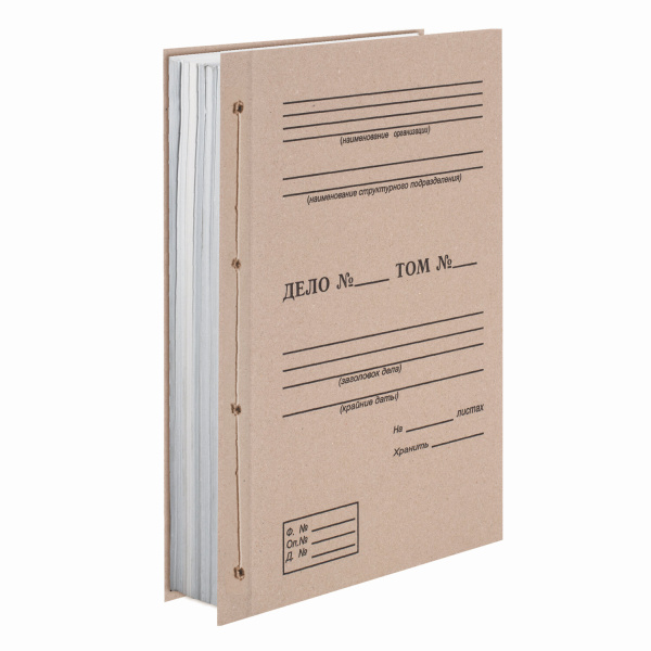 Крышки переплетные картонные А4 305х220 мм, КОМПЛЕКТ 100 шт (обложка "Дело" - 50 шт, задник - 50 шт)