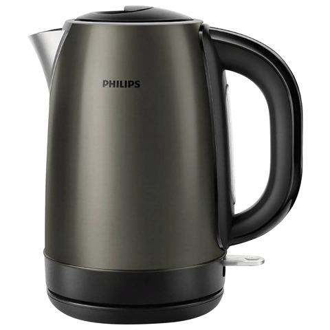 Чайник PHILIPS HD9323/80, закрытый нагревательный элемент, объем 1,7 л, мощность 2200 Вт, сталь, тит