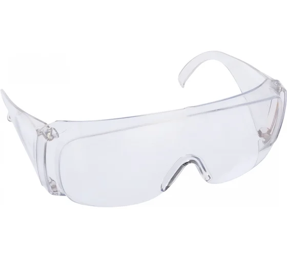 Очки защитные СИБРТЕХ, открытого типа, прозрачные, ударопрочный поликарбонат, 89155 ОЗ