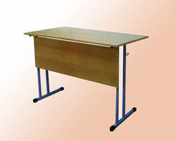 Стол ученический 2-местный регул. 4-6гр. м/к красный, клен