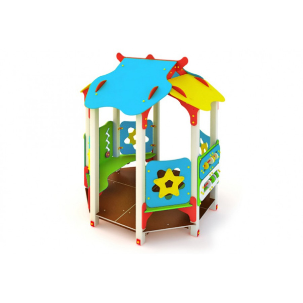 Домик "Ромашка", 3-12 лет, влагостойкая фанера, общая высота 2000мм